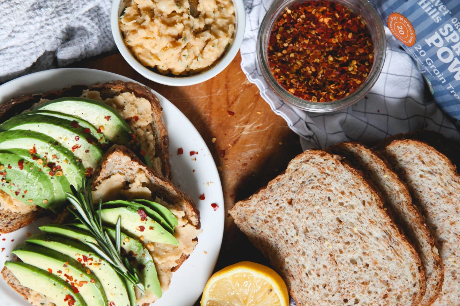 Vegan Protein Packed Sandwich with Sprouted Grains